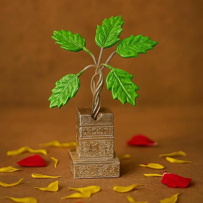 German Silver Plated Tulsi Plant Decorative