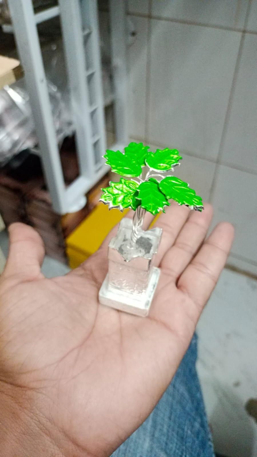 German Silver Plated Tulsi Plant Decorative