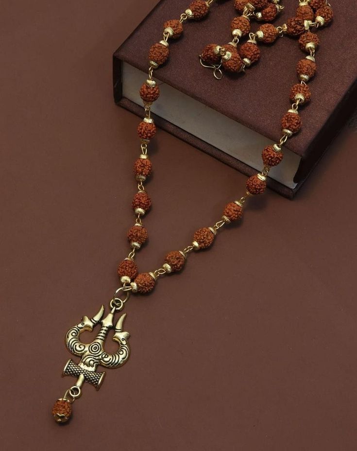 Panchmukhi Rudraksha OM Shiva Trishool Mala