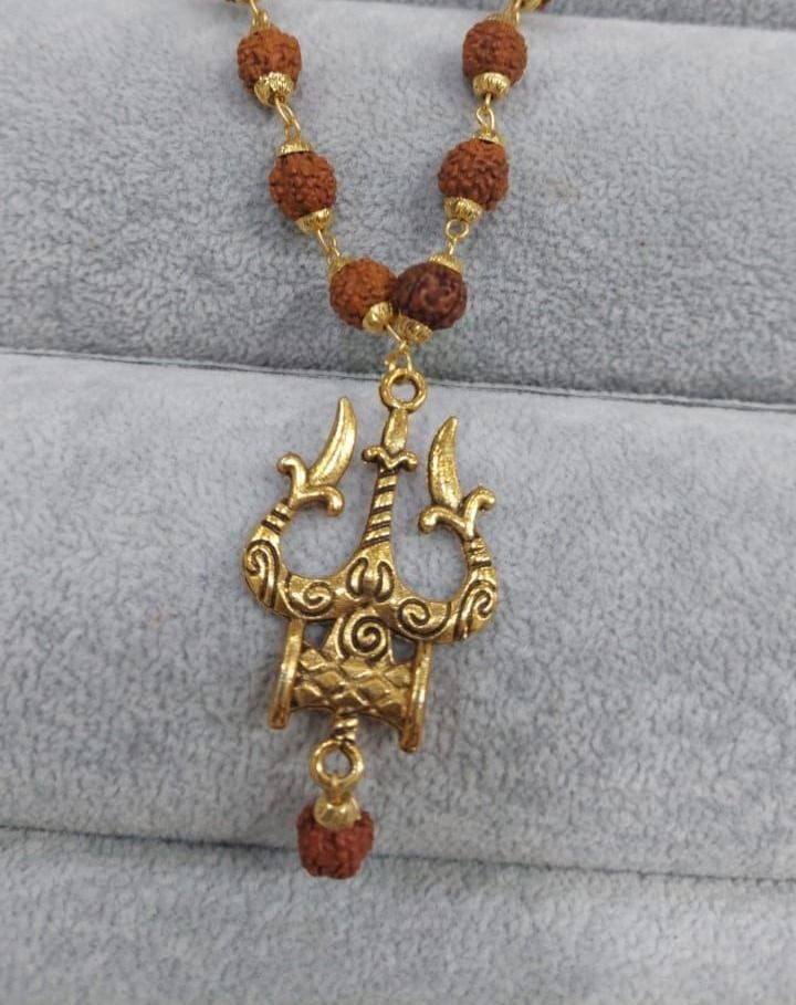 Panchmukhi Rudraksha OM Shiva Trishool Mala
